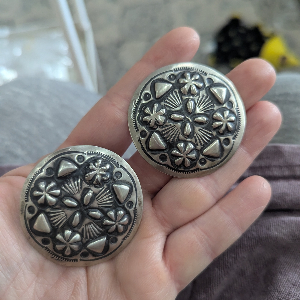 Silver Floral Decorative Buttons